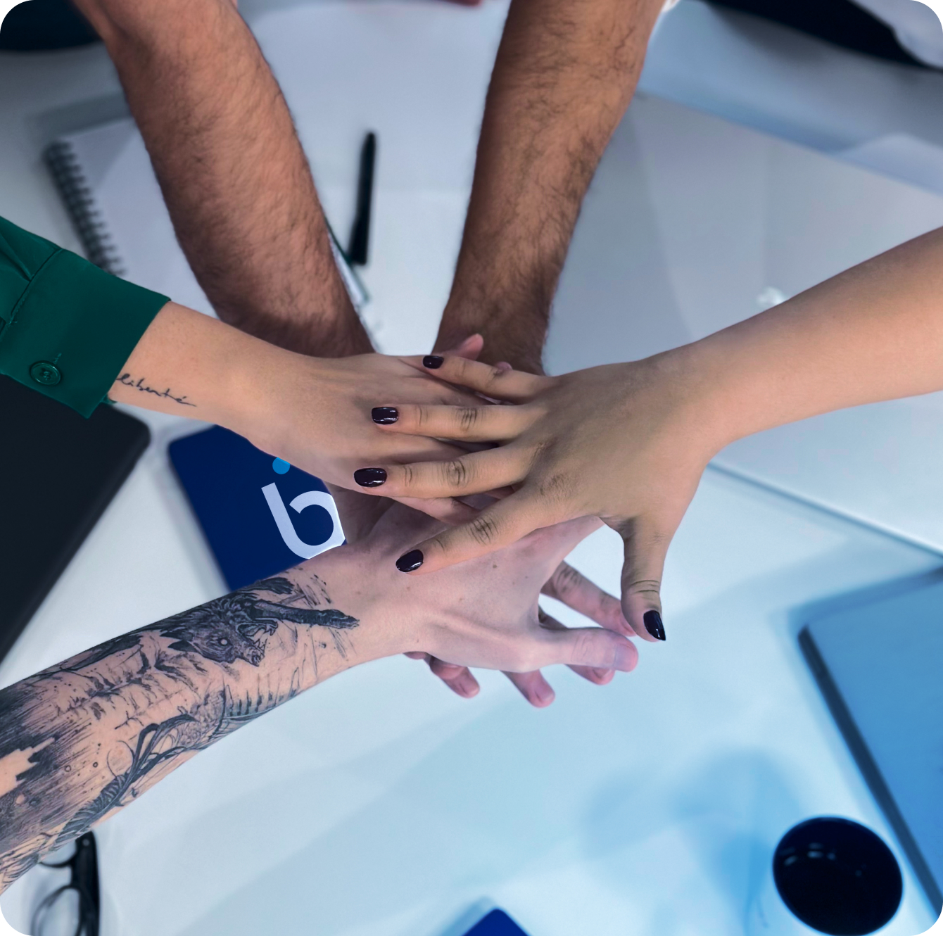 Membros do time no escritório de São Paulo